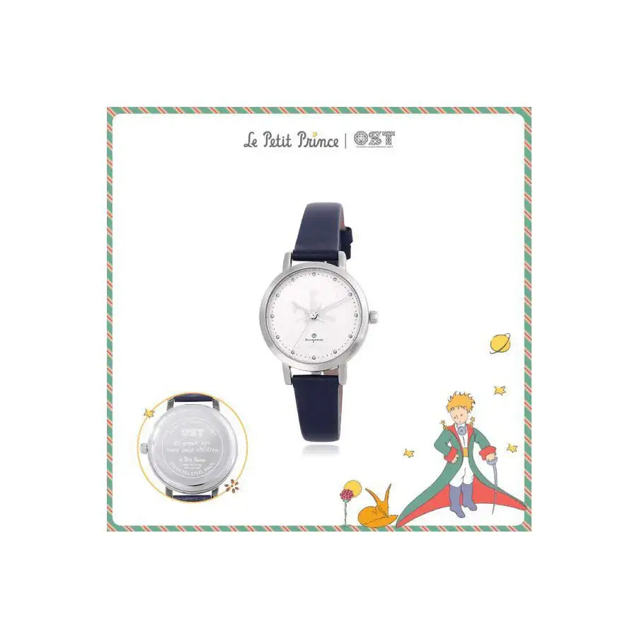 Le Petit Prince x OST - Le Petit Prince and Planet Navy Luminous Leather Watch - OST - Watches - Harumio
