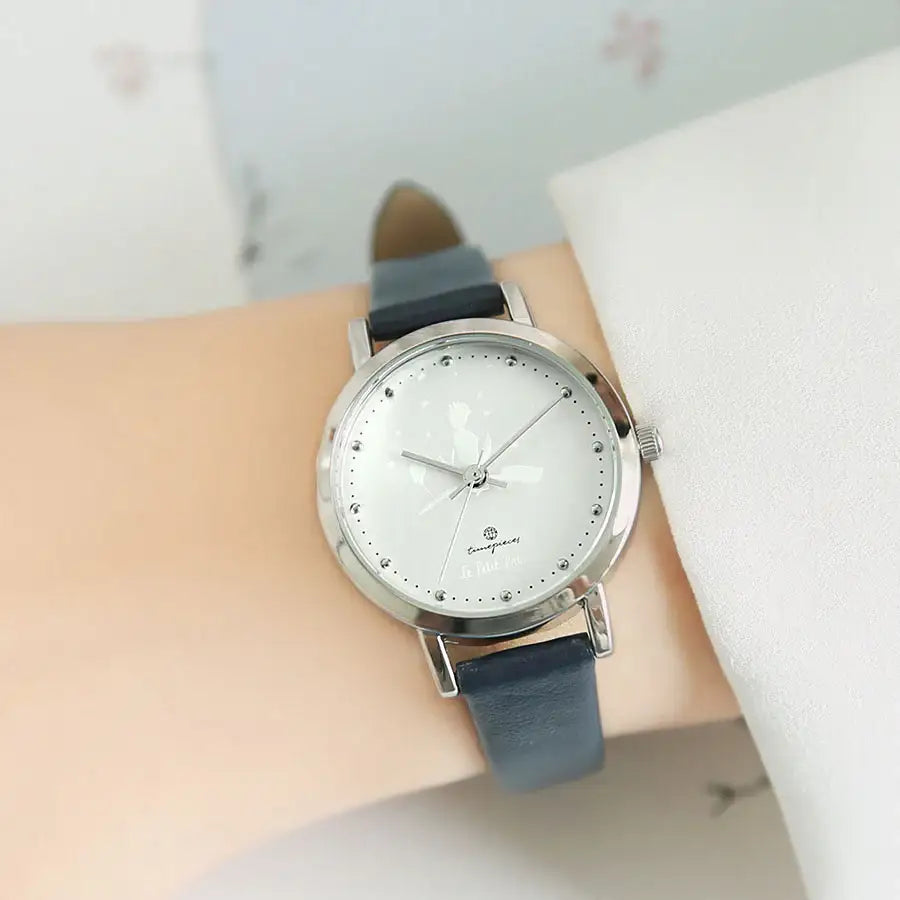 Le Petit Prince x OST - Le Petit Prince and Planet Navy Luminous Leather Watch - OST - Watches - Harumio