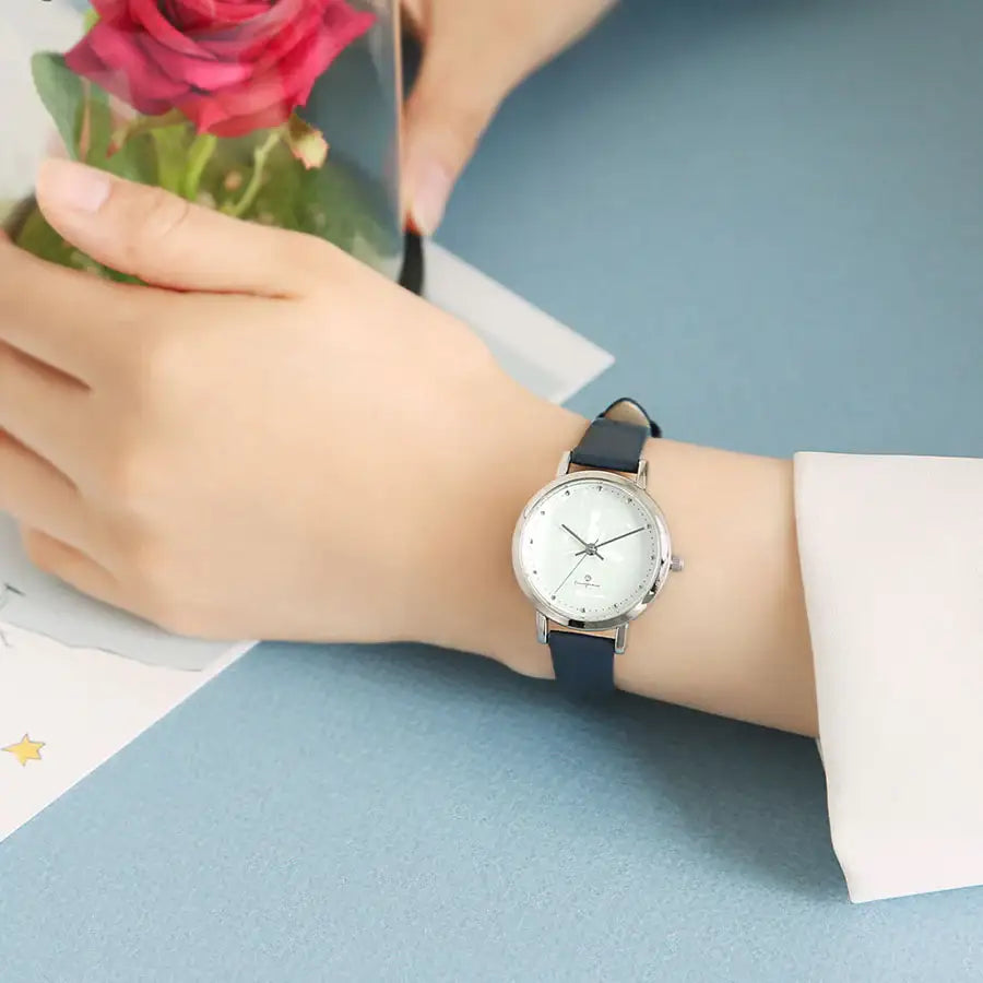Le Petit Prince x OST - Le Petit Prince and Planet Navy Luminous Leather Watch - OST - Watches - Harumio