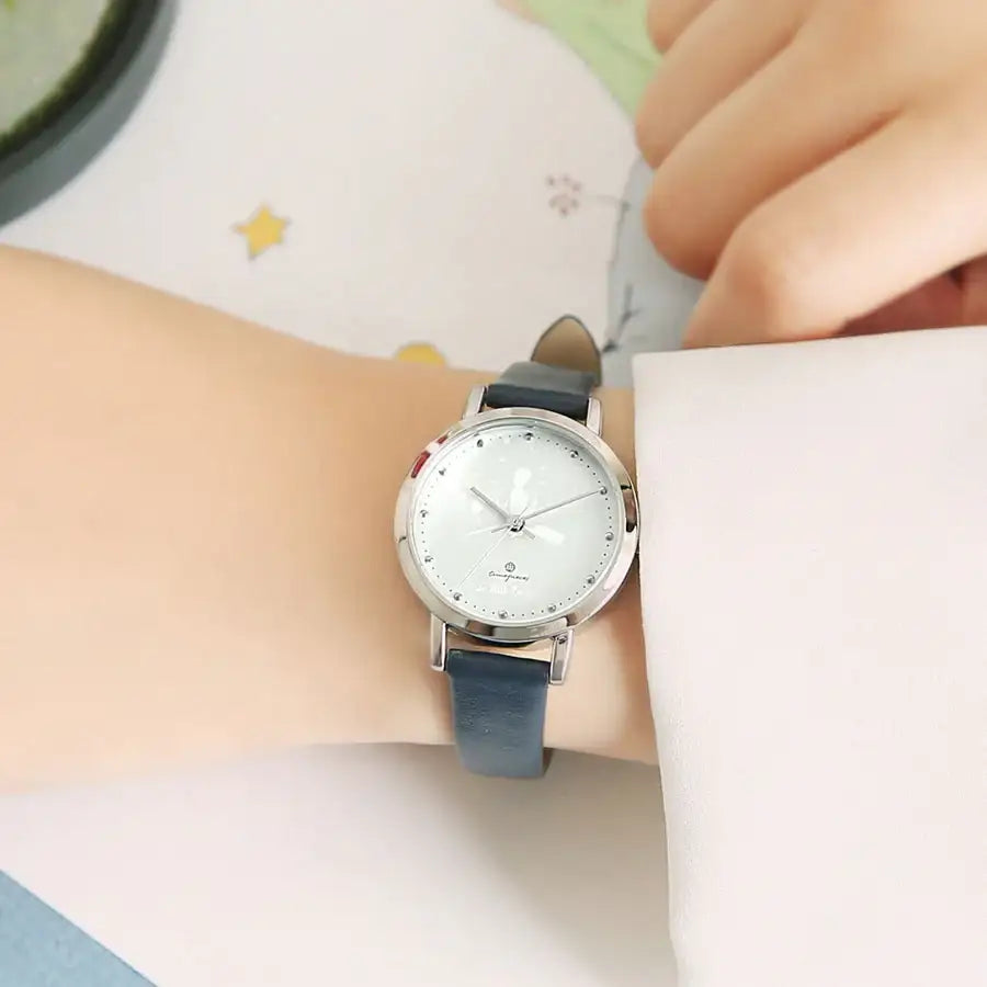 Le Petit Prince x OST - Le Petit Prince and Planet Navy Luminous Leather Watch - OST - Watches - Harumio