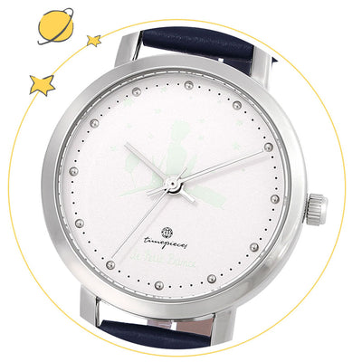 Le Petit Prince x OST - Le Petit Prince and Planet Navy Luminous Leather Watch
