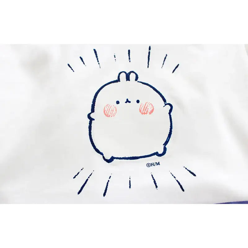 Molang - Simple Oversize Short Sleeve Tee - Molang - T-Shirt - Harumio