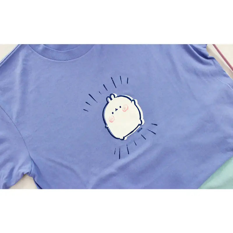 Molang - Simple Oversize Short Sleeve Tee - Molang - T-Shirt - Harumio