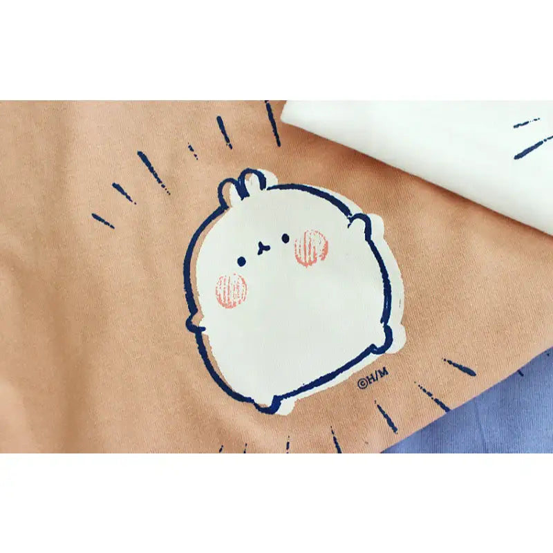 Molang - Simple Oversize Short Sleeve Tee - Molang - T-Shirt - Harumio