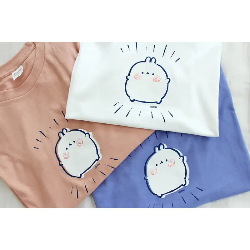 Molang - Simple Oversize Short Sleeve Tee - Molang - T-Shirt - Harumio