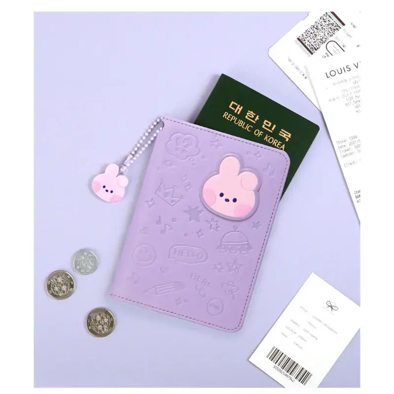 Monopoly x BT21 - Minini Leather Patch Passport Cover - Monopoly - Passport Cover - Harumio