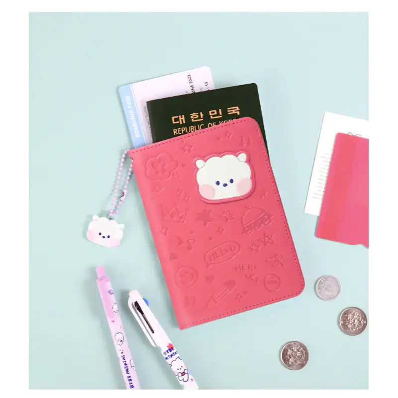 Monopoly x BT21 - Minini Leather Patch Passport Cover - Monopoly - Passport Cover - Harumio