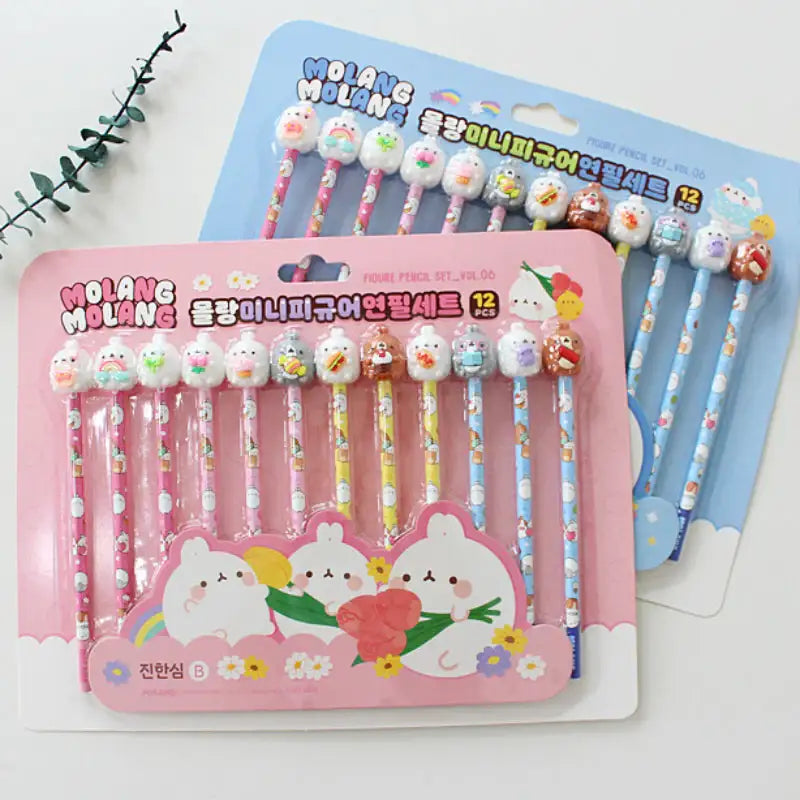 Molang - Mini Figure Pencil Set - Molang - Pencils - Harumio