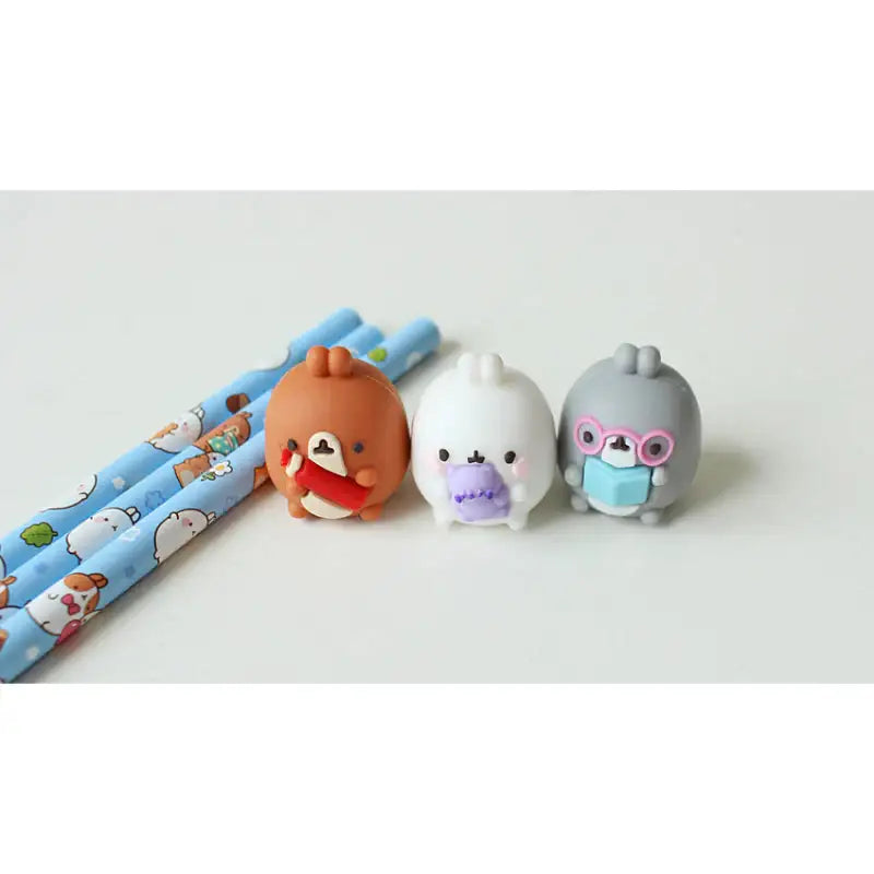Molang - Mini Figure Pencil Set - Molang - Pencils - Harumio