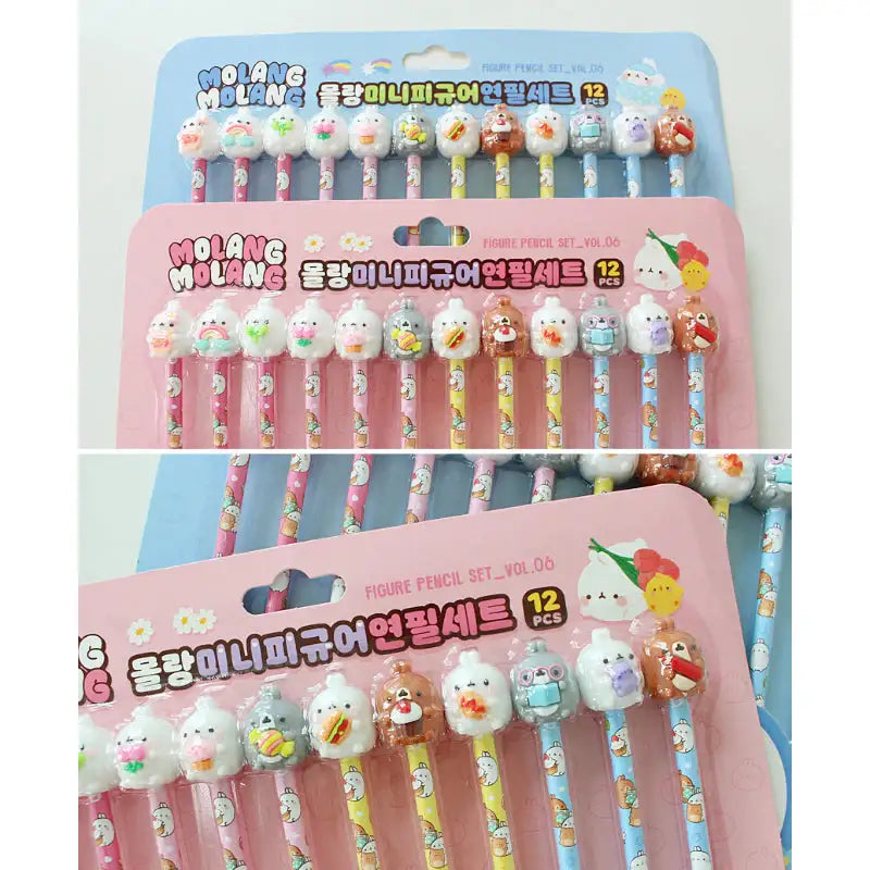Molang - Mini Figure Pencil Set - Molang - Pencils - Harumio