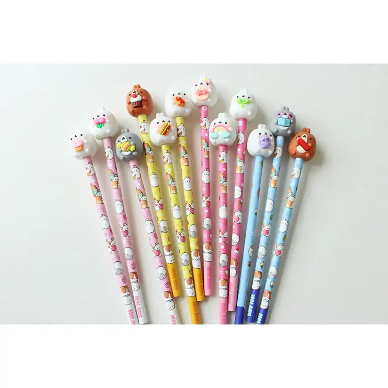 Molang - Mini Figure Pencil Set - Molang - Pencils - Harumio