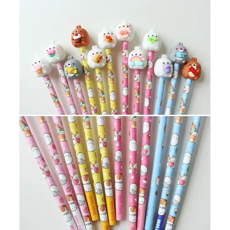 Molang - Mini Figure Pencil Set - Molang - Pencils - Harumio
