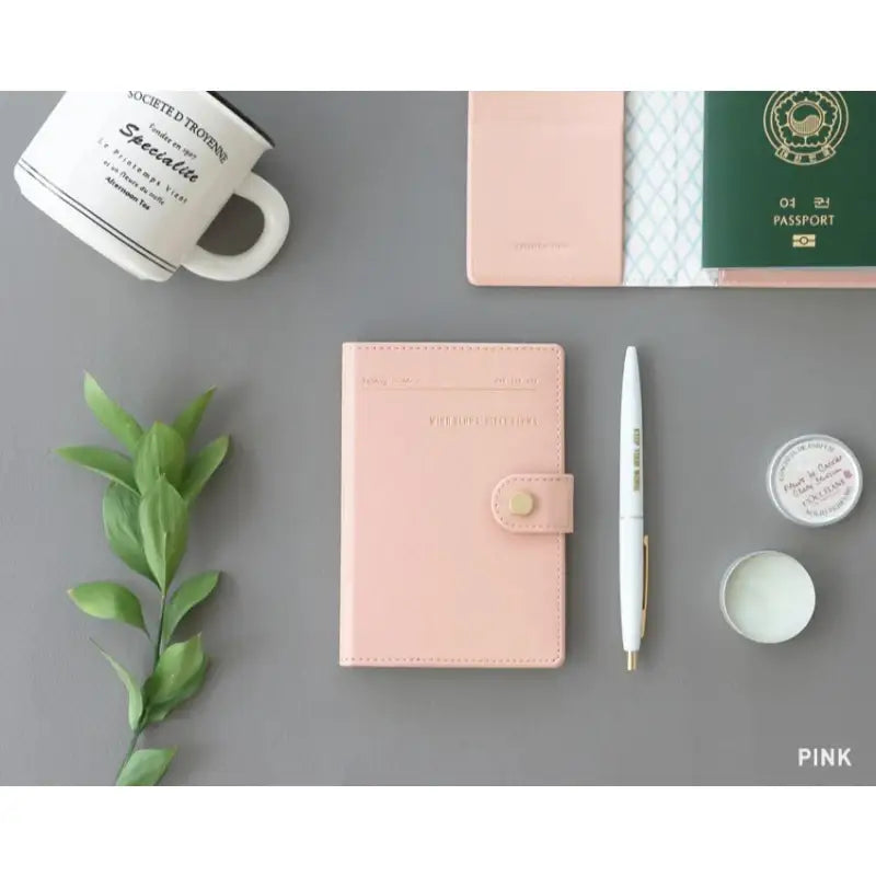 Iconic - Pink Snap Passport Case - Iconic - Passport Case - Harumio