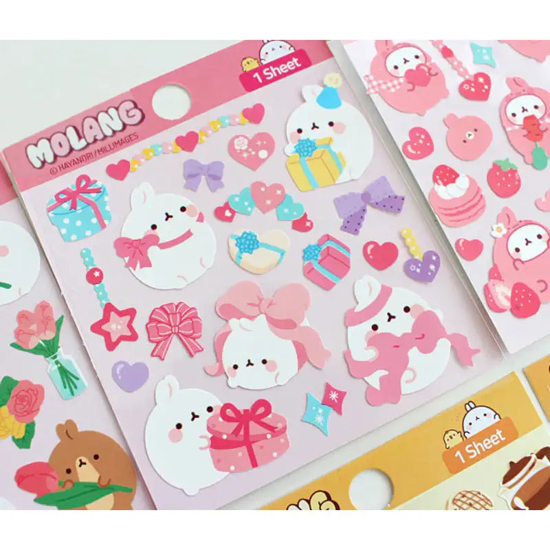 Molang - Diary Deco Stickers - Molang - Decorative Stickers - Harumio