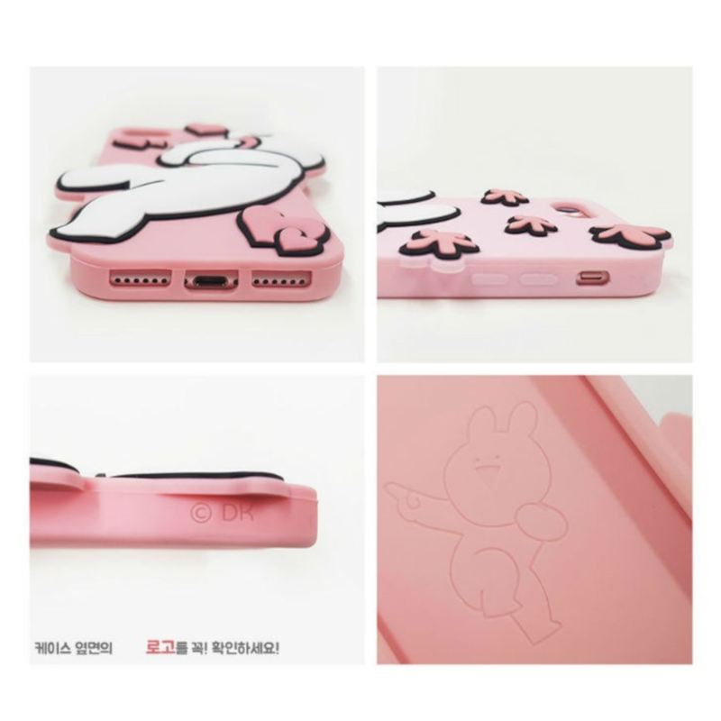 Overaction Rabbit - Silicone Phone Case - Pink