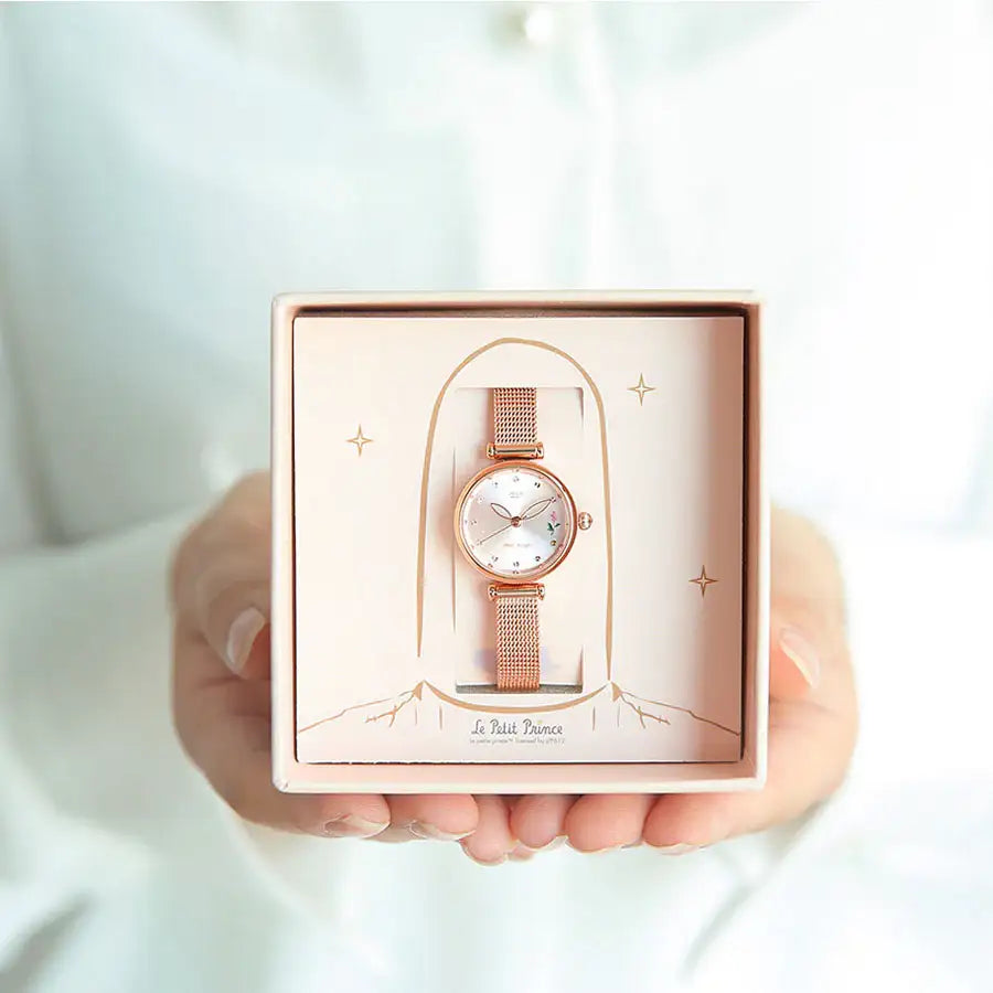 Le Petit Prince x OST - Planet Roses Rose Gold Mesh Watch - OST - Watches - Harumio