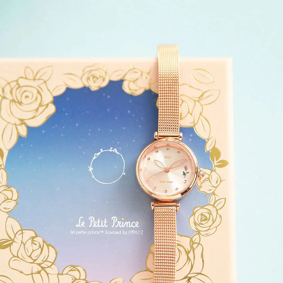 Le Petit Prince x OST - Planet Roses Rose Gold Mesh Watch - OST - Watches - Harumio
