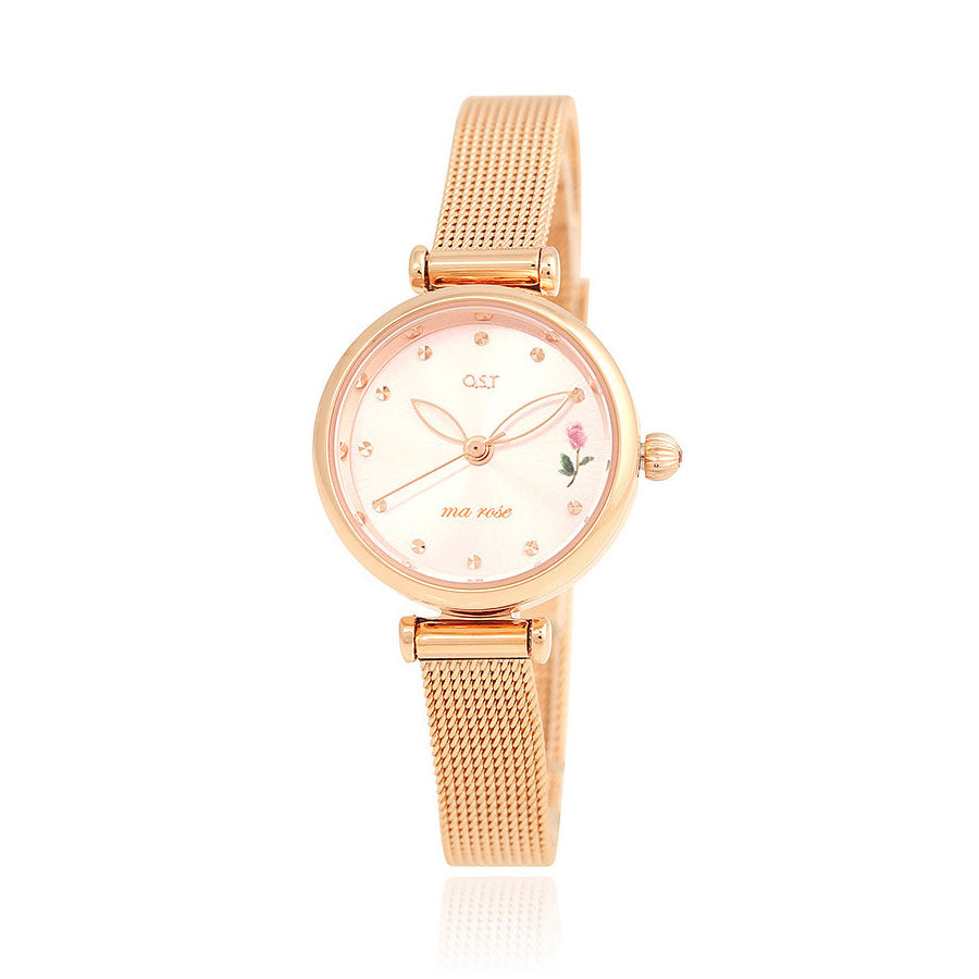 Le Petit Prince x OST - Planet Roses Rose Gold Mesh Watch
