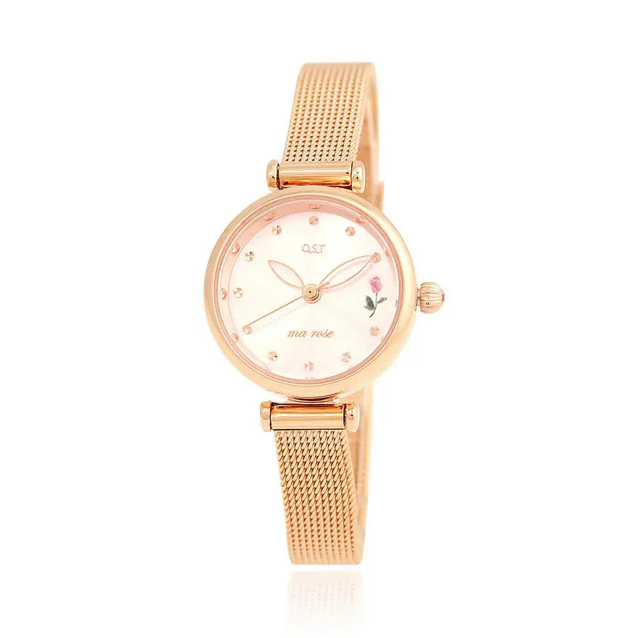Le Petit Prince x OST - Planet Roses Rose Gold Mesh Watch - OST - Watches - Harumio