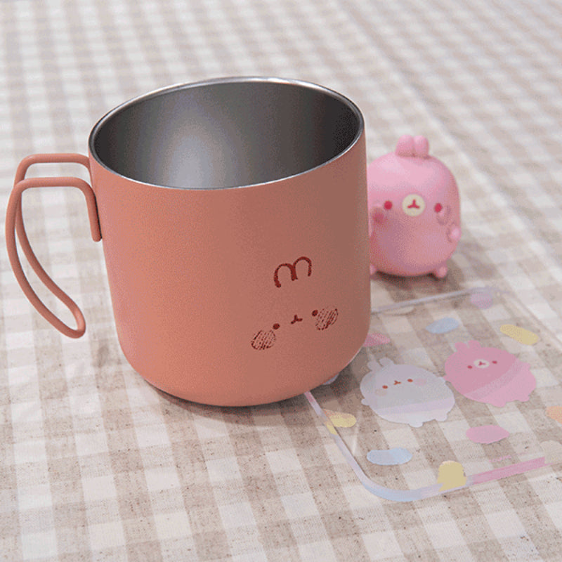 Molang - Stainless Steel Mug & Acrylic Coaster Set