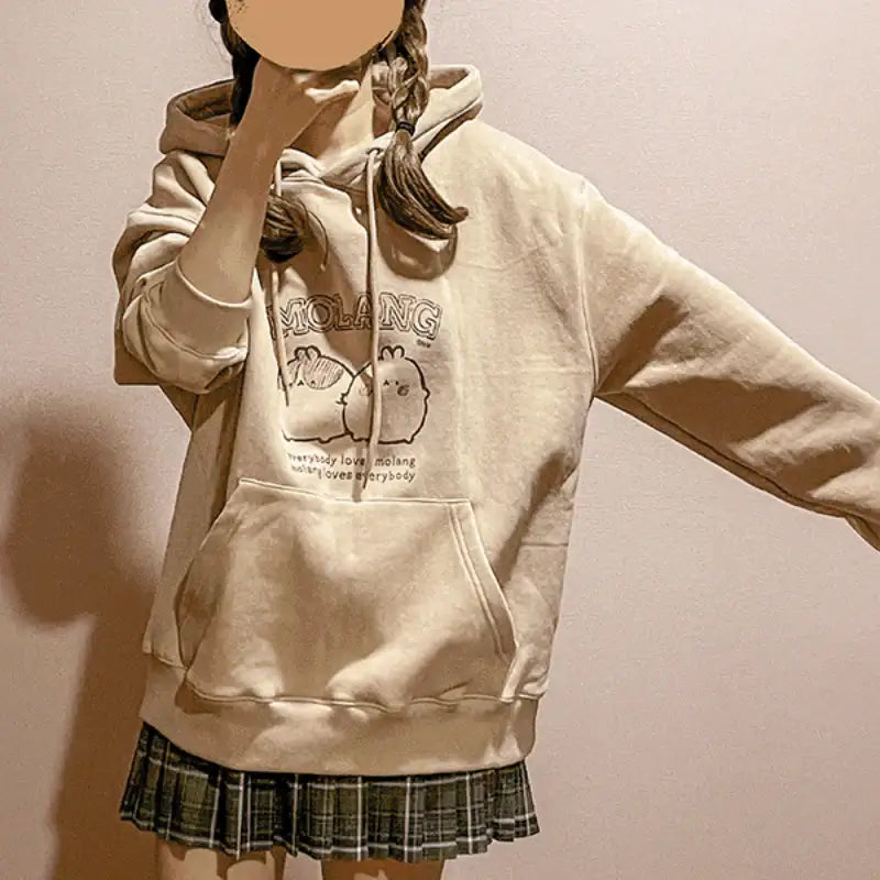Molang - Cozy Hoodie & Pouch Set - Molang - Hoodie Set - Harumio