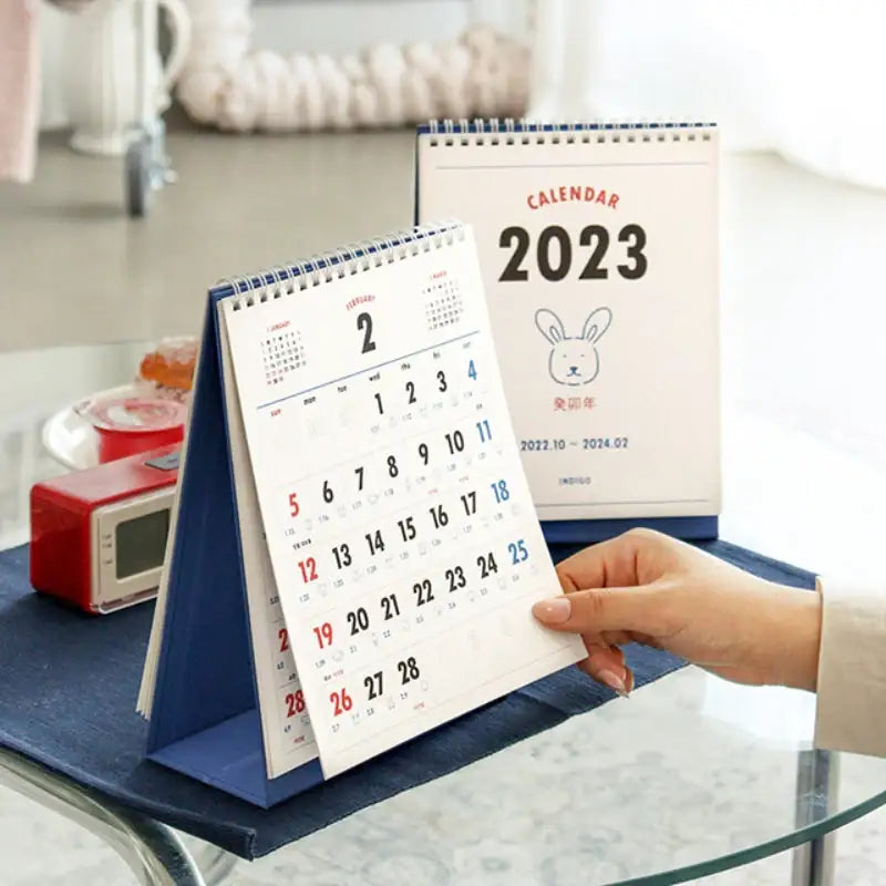 Indigo - 2023 Lunar Korean Retro Desk Calendar - INDIGO - Calendar - Harumio