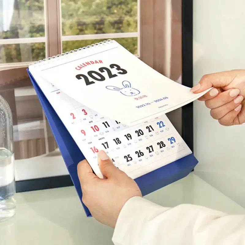 Indigo - 2023 Lunar Korean Retro Desk Calendar - INDIGO - Calendar - Harumio