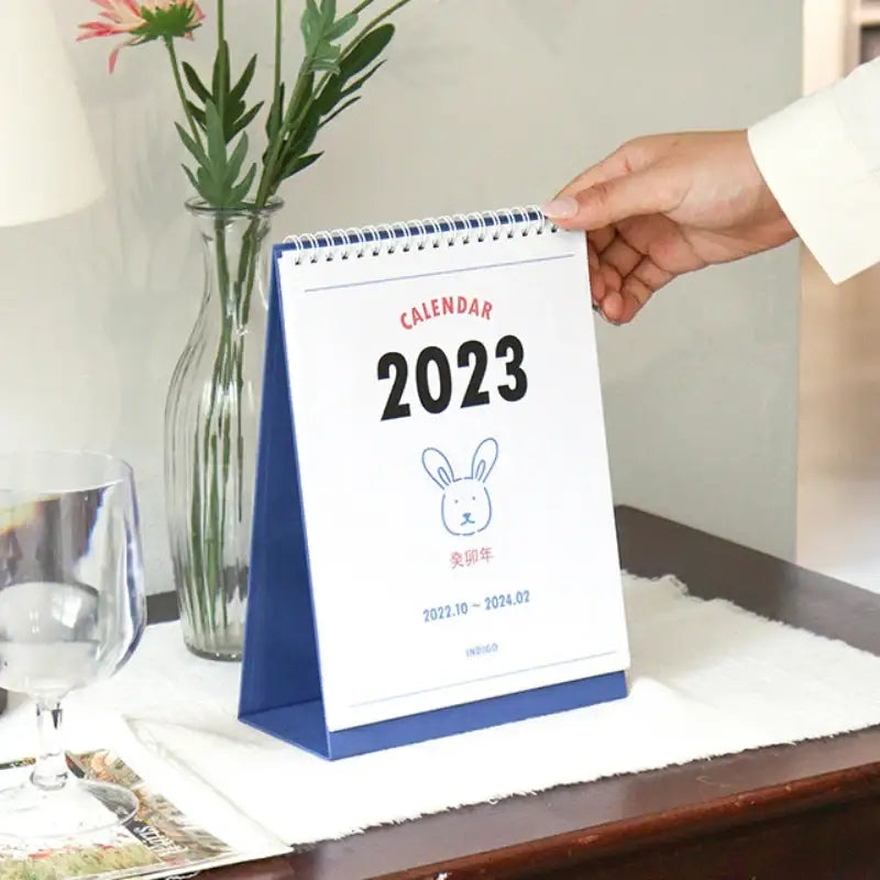 Indigo - 2023 Lunar Korean Retro Desk Calendar - INDIGO - Calendar - Harumio