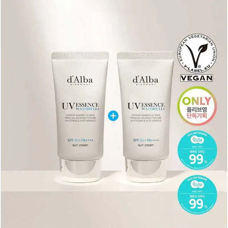 d'Alba - Waterfull Essence Sun Cream Duo Set - d'Alba - Sun Cream - Harumio