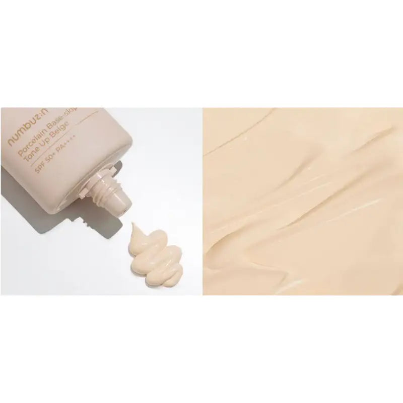 Numbuzin - No.3 Porcelain Base-skip Tone Up Beige - Numbuzin - - Harumio