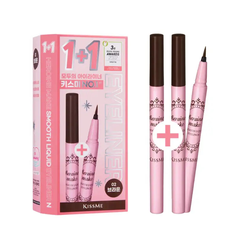 Kiss Me - Heroine Make Smooth Liquid Eyeliner - Special Set - Kiss Me - Mascara - Harumio