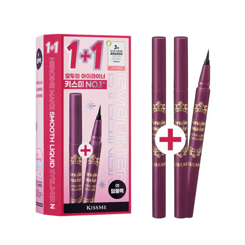 Kiss Me - Heroine Make Smooth Liquid Eyeliner - Special Set - Kiss Me - Mascara - Harumio