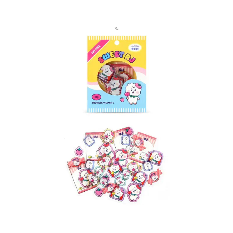 BT21 x Monopoly - Baby Flake Sticker Pack JELLY CANDY - BT21 x Monopoly - Stationary - Harumio