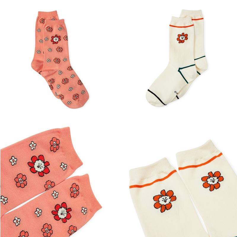 BT21 - Flower Collection - Hollow Socks Set - 2 Packs - BT21 - Socks - Harumio