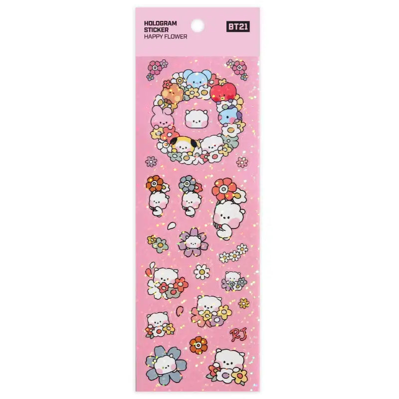 Monopoly x BT21 - Minini Hologram Sticker - Happy Flower - Monopoly - Hologram Sticker - Harumio