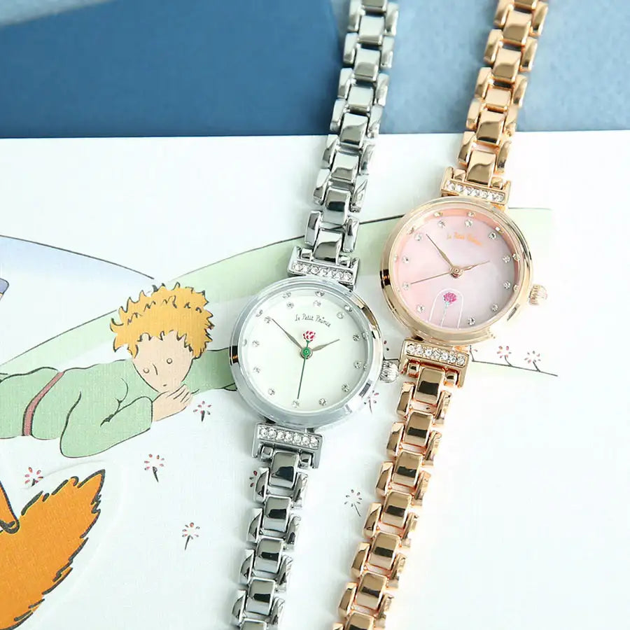 Le Petit Prince x OST - One Rose Silver Metal Watch - OST - Watches - Harumio
