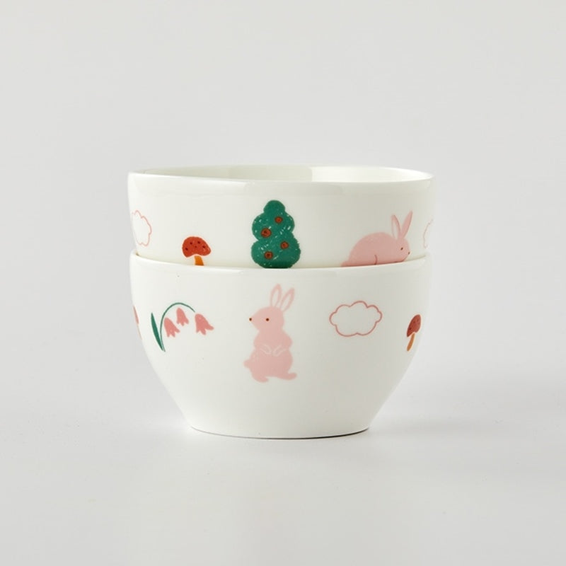 Korean My Rabbit - Porcelain Bowl 2P Set