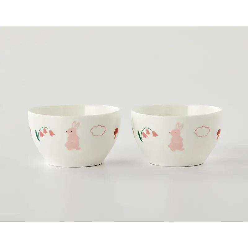 Korean My Rabbit - Porcelain Bowl 2P Set - Modern House - Bowls - Harumio