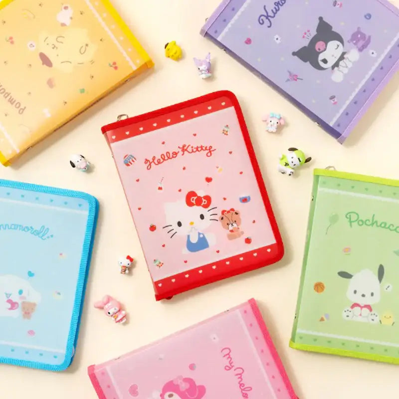 Yudaeng - A5 - Sanrio Translucent Zipper 6 Holes Diary Binder Zipper Bag Set - Yudaengdotcom - File Storage - Harumio
