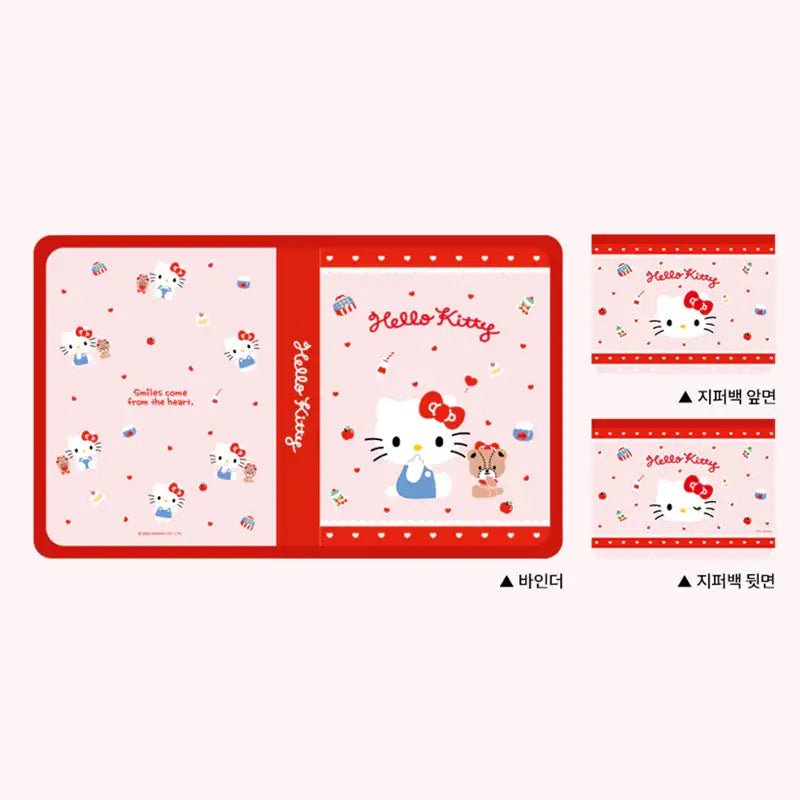 Yudaeng - A5 - Sanrio Translucent Zipper 6 Holes Diary Binder Zipper Bag Set - Yudaengdotcom - File Storage - Harumio