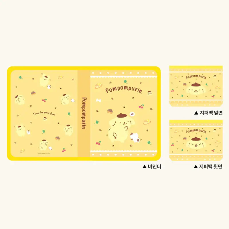 Yudaeng - A5 - Sanrio Translucent Zipper 6 Holes Diary Binder Zipper Bag Set - Yudaengdotcom - File Storage - Harumio