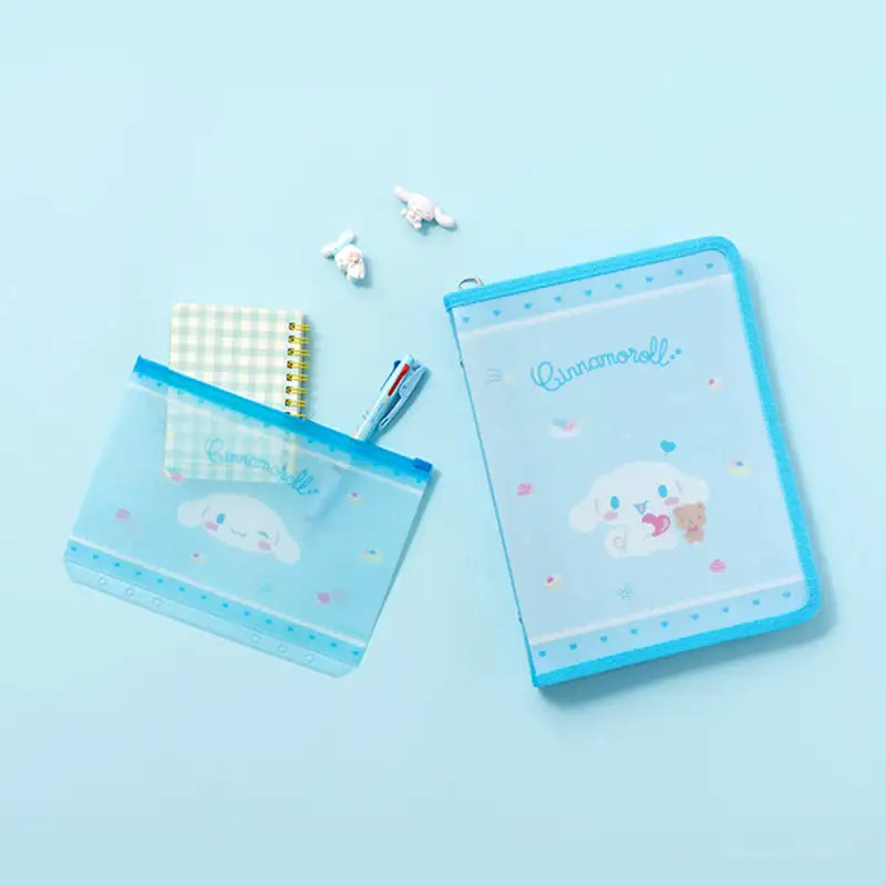 Yudaeng - A5 - Sanrio Translucent Zipper 6 Holes Diary Binder Zipper Bag Set - Yudaengdotcom - File Storage - Harumio