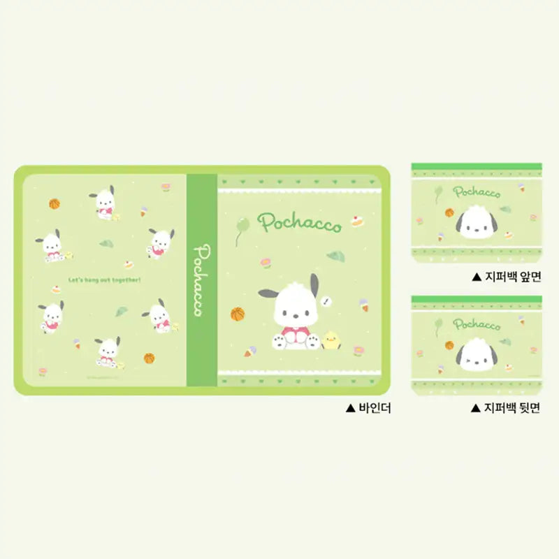 Yudaeng - A5 - Sanrio Translucent Zipper 6 Holes Diary Binder Zipper Bag Set - Yudaengdotcom - File Storage - Harumio