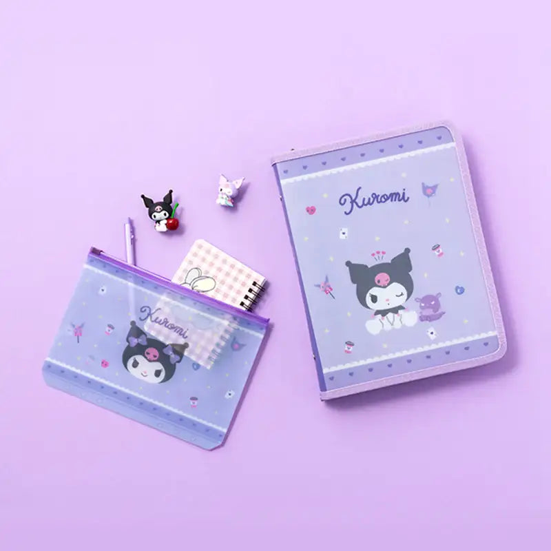 Yudaeng - A5 - Sanrio Translucent Zipper 6 Holes Diary Binder Zipper Bag Set - Yudaengdotcom - File Storage - Harumio