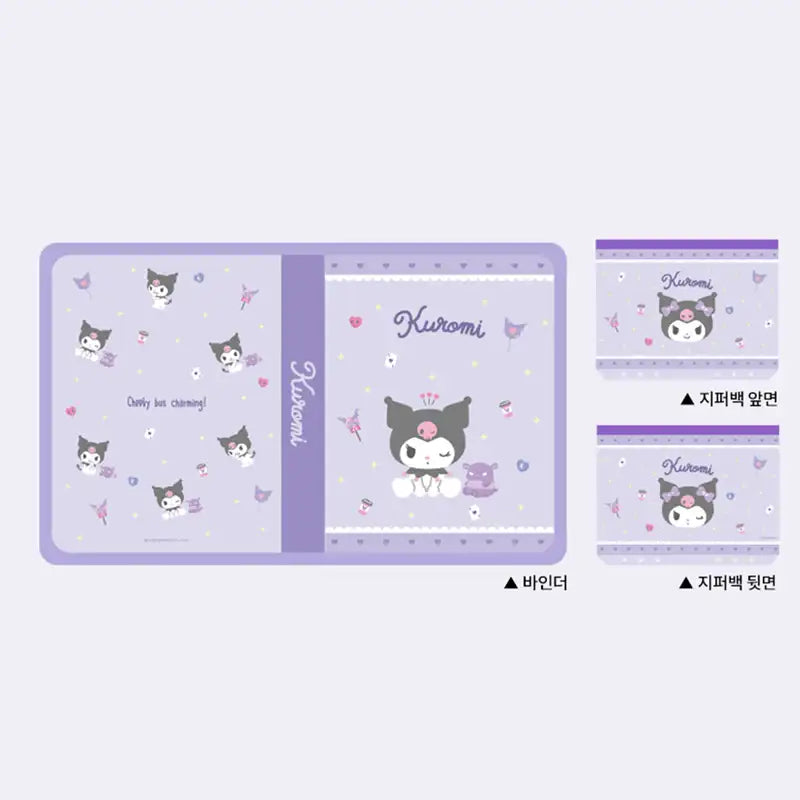 Yudaeng - A5 - Sanrio Translucent Zipper 6 Holes Diary Binder Zipper Bag Set - Yudaengdotcom - File Storage - Harumio