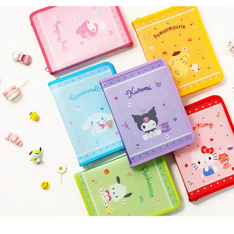 Yudaeng - A5 - Sanrio Translucent Zipper 6 Holes Diary Binder Zipper Bag Set - Yudaengdotcom - File Storage - Harumio