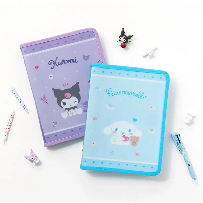 Yudaeng - A5 - Sanrio Translucent Zipper 6 Holes Diary Binder Zipper Bag Set - Yudaengdotcom - File Storage - Harumio