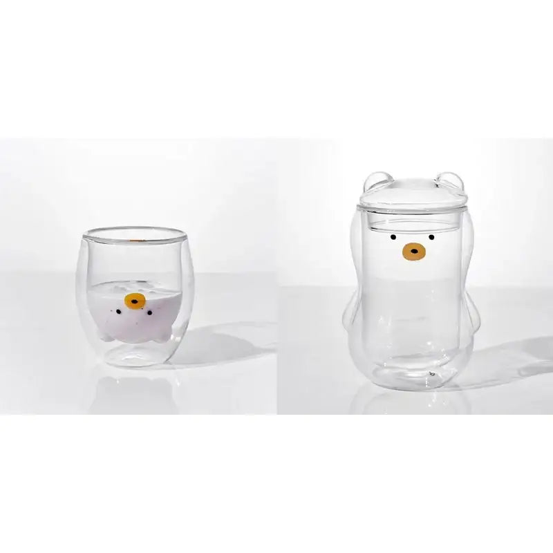Korean Little Buddy - Double Glass Cup - Modern House - Tableware - Harumio