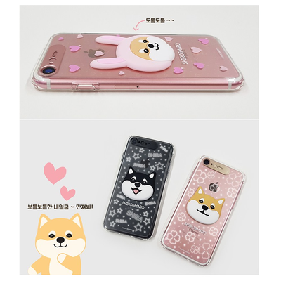 Shiro and Maro - 3-D Light Up Phone Case - Shiro Clover - Transparent