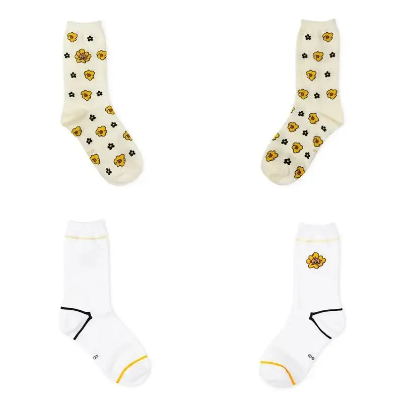 BT21 - Flower Collection - Hollow Socks Set - 2 Packs - BT21 - Socks - Harumio